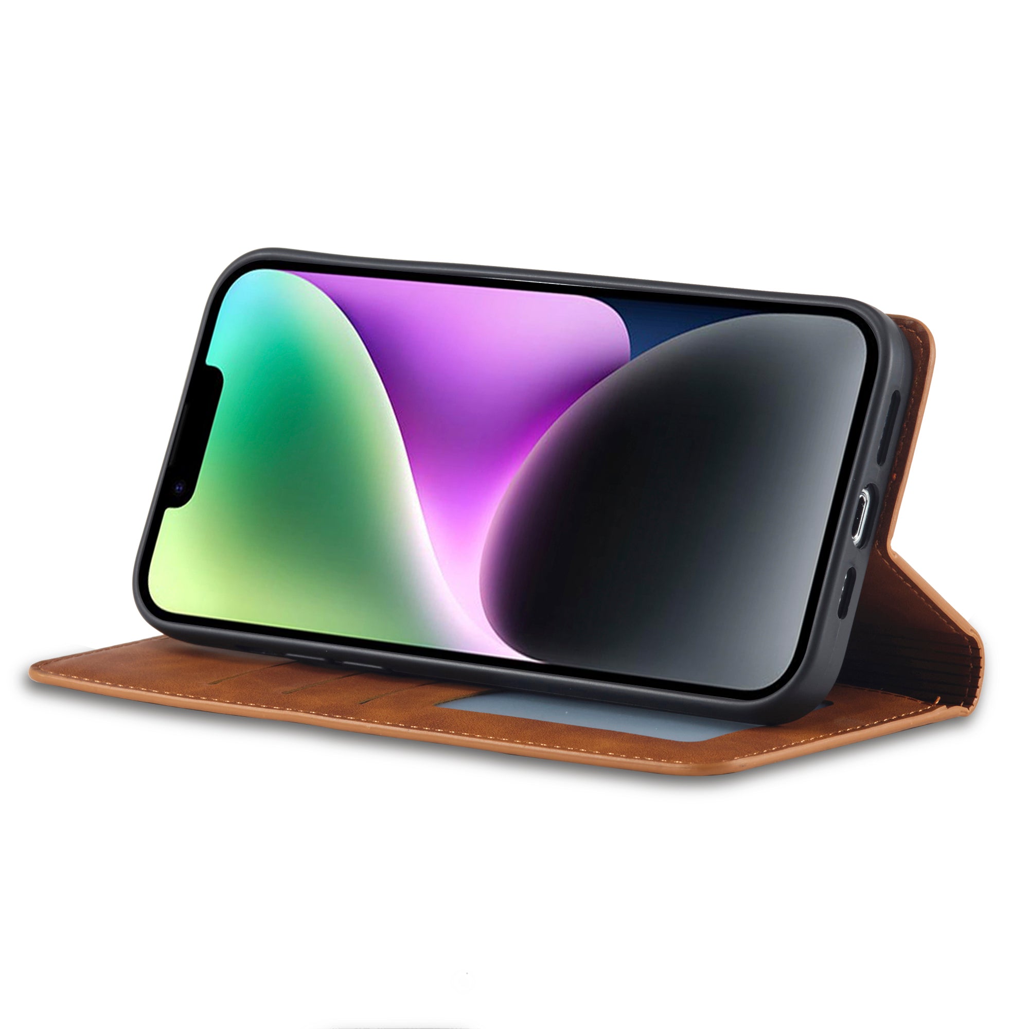 FORWENW Fantasy Series Phone Cover for iPhone 14 Plus Skin-friendly Leather Anti-scratch Cell Phone Cover with Stand Wallet FORWENW Fantasy Series Phone Cover for iPhone 14 Plus Skin-friendly Leather Anti-scratch Cell Phone Cover with Stand Wallet